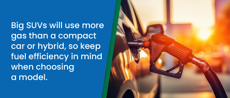 Big SUVs will use more gas